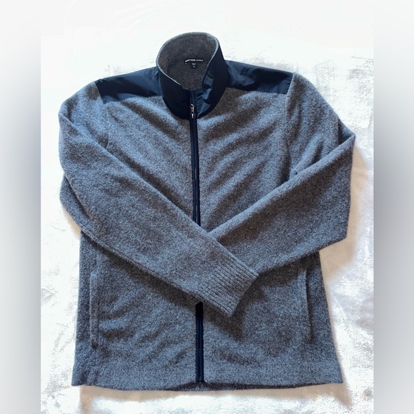 New JAMES PERSE Heather Grey Cashmere Men's Zip Sweater/jacket Size 2